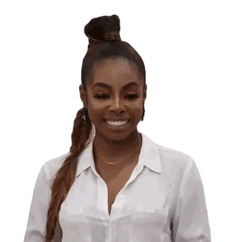 Woman In White Shirt Making Wish Sticker