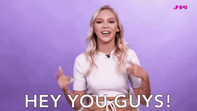 Woman In White Shirt Saying Hey You Guys GIF