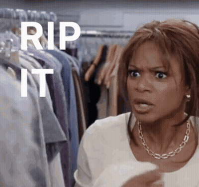 Woman In White Shirt Saying Rip It GIF