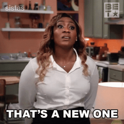 Woman In White Shirt Saying That's A New One GIF