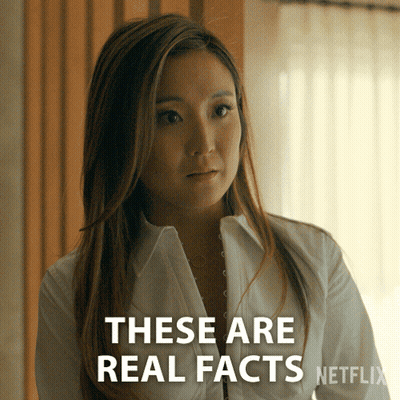 Woman In White Shirt Saying These Are Real Facts GIF