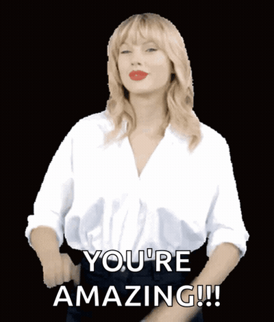 Woman In White Shirt Saying You're Amazing GIF