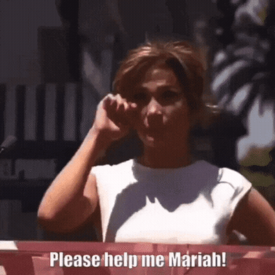 Woman In White Shirt Says Please Help Me Mariah GIF
