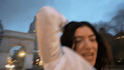 Woman In White Sweater GIF