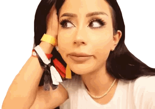 Woman In White T-Shirt And Pearl Necklace Sticker