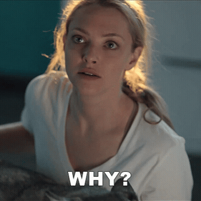 Woman In White T-Shirt Asking Why GIF