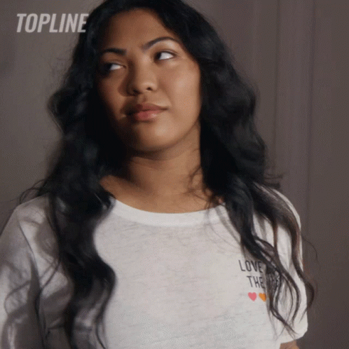 Woman In White T-Shirt Saying Love The One GIF