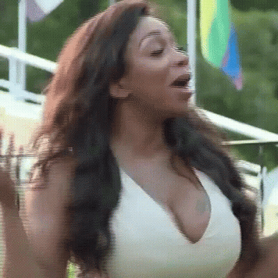 Woman In White Tank Top GIF