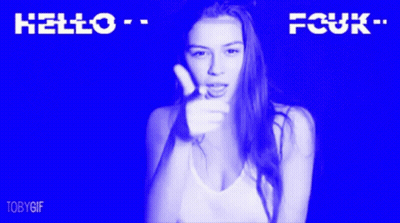 Woman In White Tank Top Hello Fcuk GIF