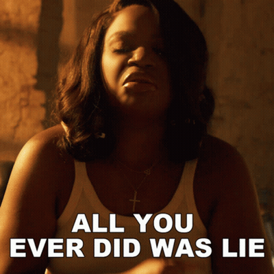 Woman In White Tank Top Says All You Ever Did Was Lie GIF