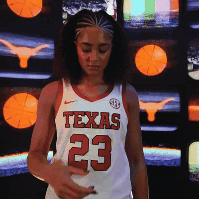 Woman In White Texas Jersey Number 23 GIF