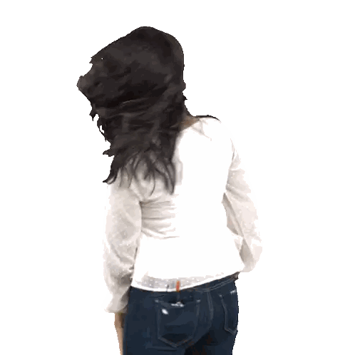 Woman In White Top And Blue Jeans Sticker