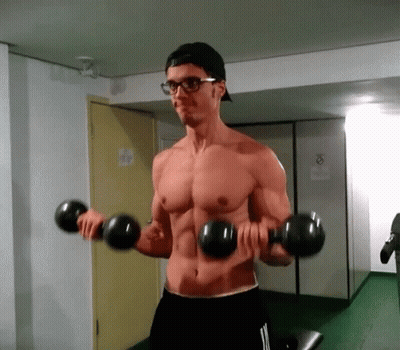 Woman In White Top And Red Shorts Lifting Barbell GIF