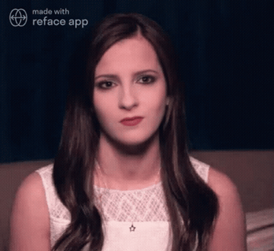 Woman In White Top With Star Necklace Reface App GIF