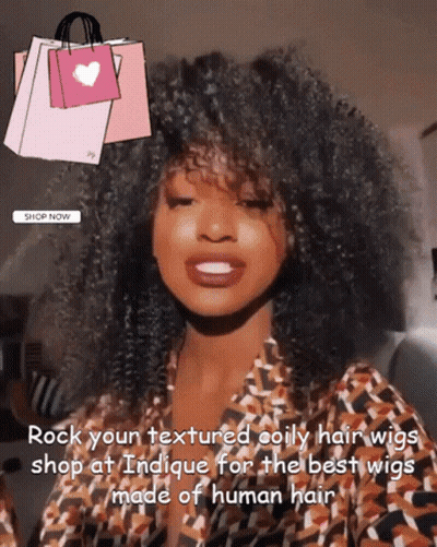 Woman In Wig Rock Your Textured Oily Hair Wigs GIF