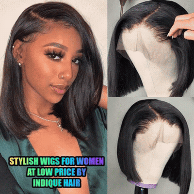 Woman In Wig Stylish Wigs For Women At Low Price By Indicque Hair GIF