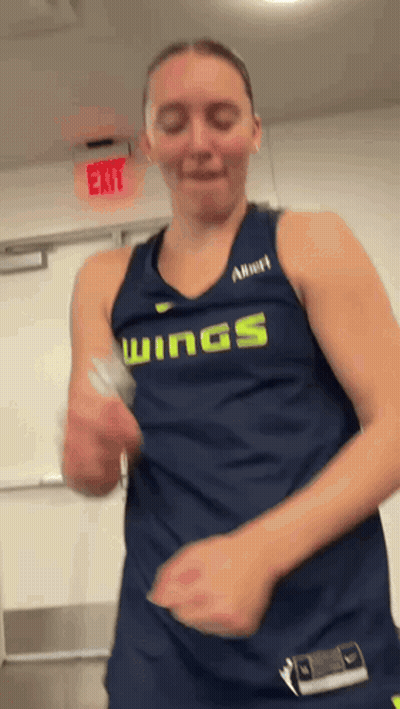 Woman In Wings Jersey Dancing GIF