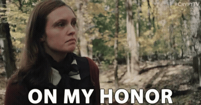 Woman In Woods With On My Honor GIF