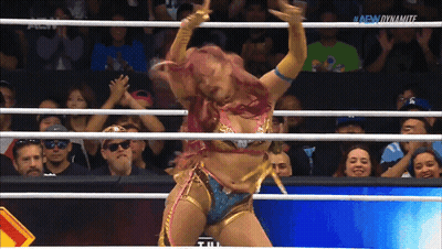 Woman In Wrestling Ring AEW Dynamite GIF