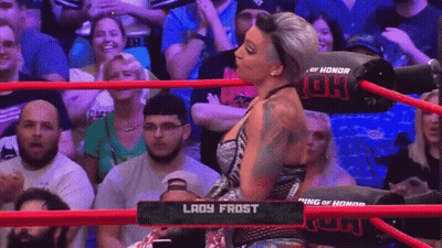Woman In Wrestling Ring Lady Frost GIF