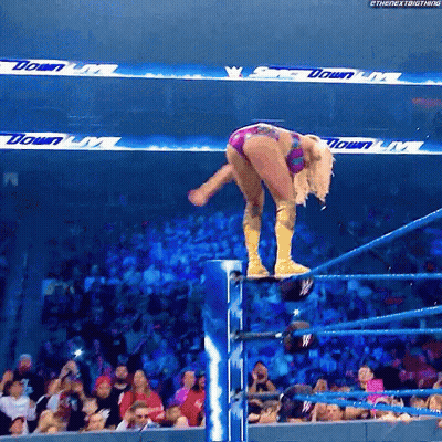 Woman In Wrestling Ring Saying Down Live GIF