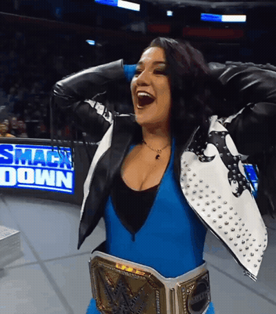 Woman In Wrestling Ring Smack Down GIF