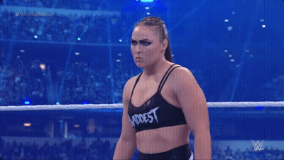 Woman In Wrestling Ring Wearing Baddest Bra GIF