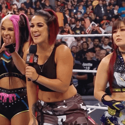 Woman In Wrestling Ring With WWE Mic GIF