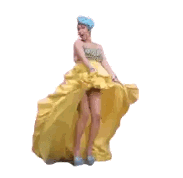 Woman In Yellow Dress And Blue Turban Dancing Sticker