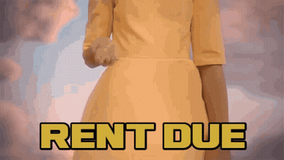 Woman In Yellow Dress Rent Due GIF