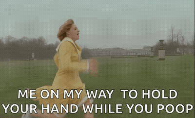 Woman In Yellow Dress Running GIF