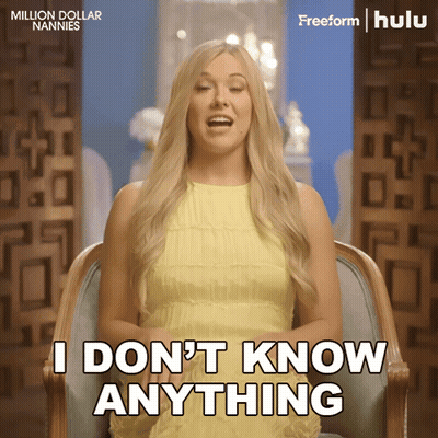 Woman In Yellow Dress Saying I Don't Know Anything GIF