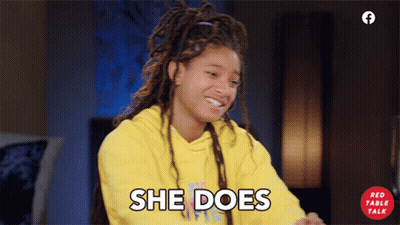 Woman In Yellow Hoodie Saying She Does GIF