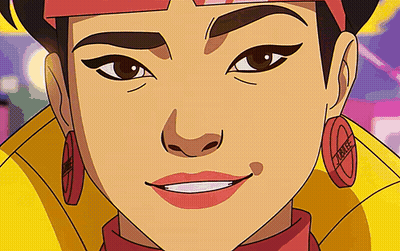 Woman In Yellow Jacket And Red Earrings X-Men GIF