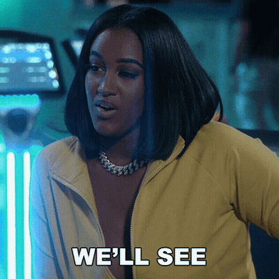 Woman In Yellow Jacket Says We'll See GIF