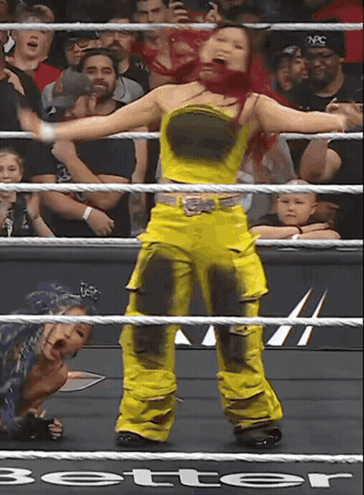 Woman In Yellow Pants Wrestling Ring Better GIF