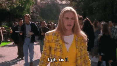 Woman In Yellow Plaid Says Ugh As If GIF