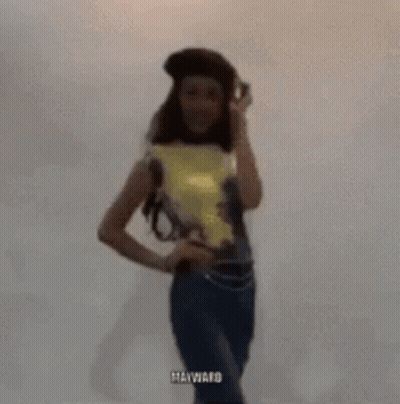 Woman In Yellow Shirt Dancing Hayward GIF