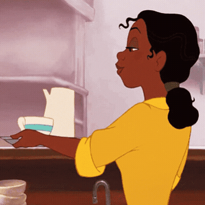 Woman In Yellow Shirt Holding Cup GIF