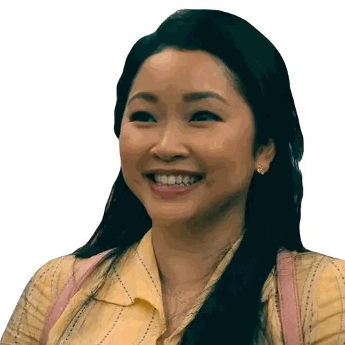 Woman In Yellow Shirt Smiling Sticker