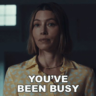 Woman In Yellow Shirt You've Been Busy GIF