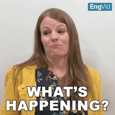 Woman In Yellow Sweater Says What's Happening GIF