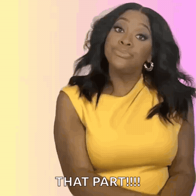 Woman In Yellow Top Making Face GIF