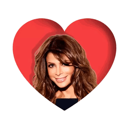 Woman Inside Heart Red Background Sticker