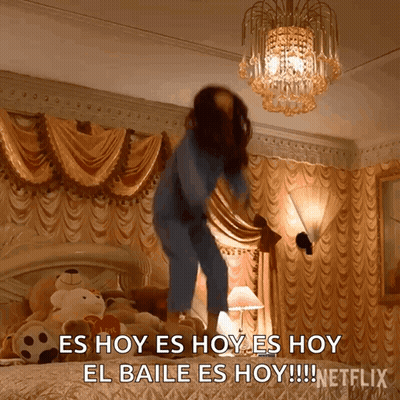 Woman Jumping On Bed Es Hoy Es Hoy El Baile Es Hoy GIF