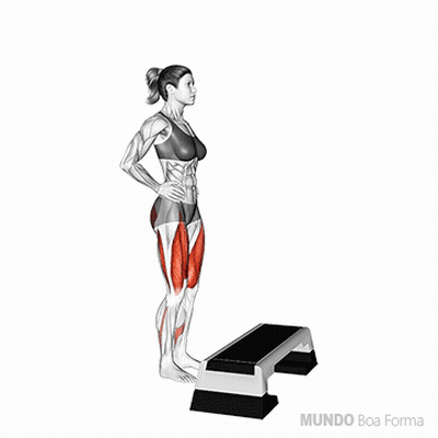 Woman Jumping On Step Mundo Boa Forma GIF