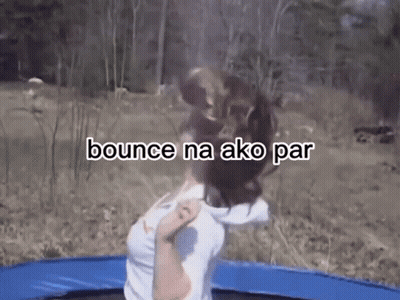 Woman Jumping On Trampoline Bounce Na Ako Par GIF