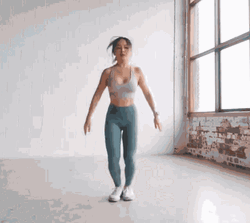 Woman Jumping Squats Loop GIF