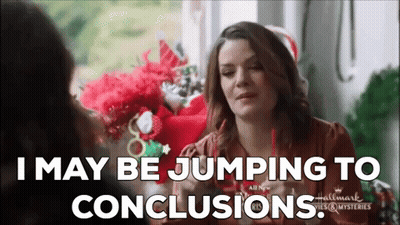 Woman Jumping To Conclusions Talking To Another Woman GIF