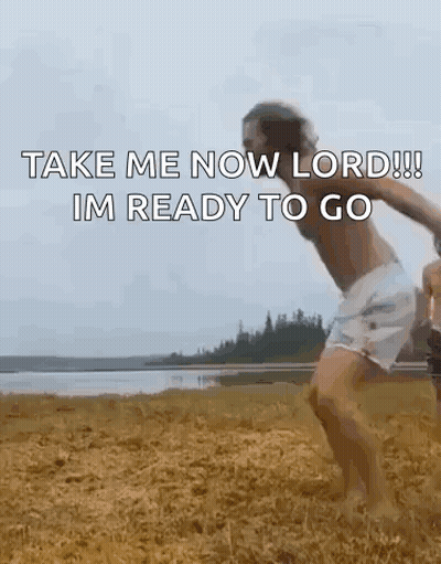 Woman Jumping With Take Me Now Lord GIF